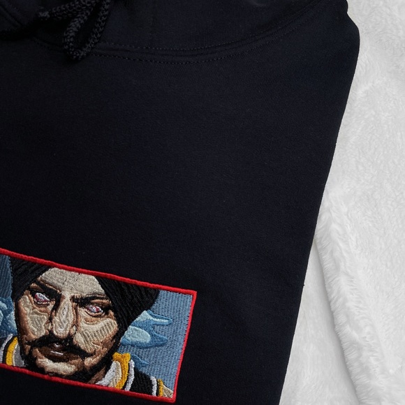 Sidhu Moosewala Custom Embroidered Sweater - Picture 1 of 2